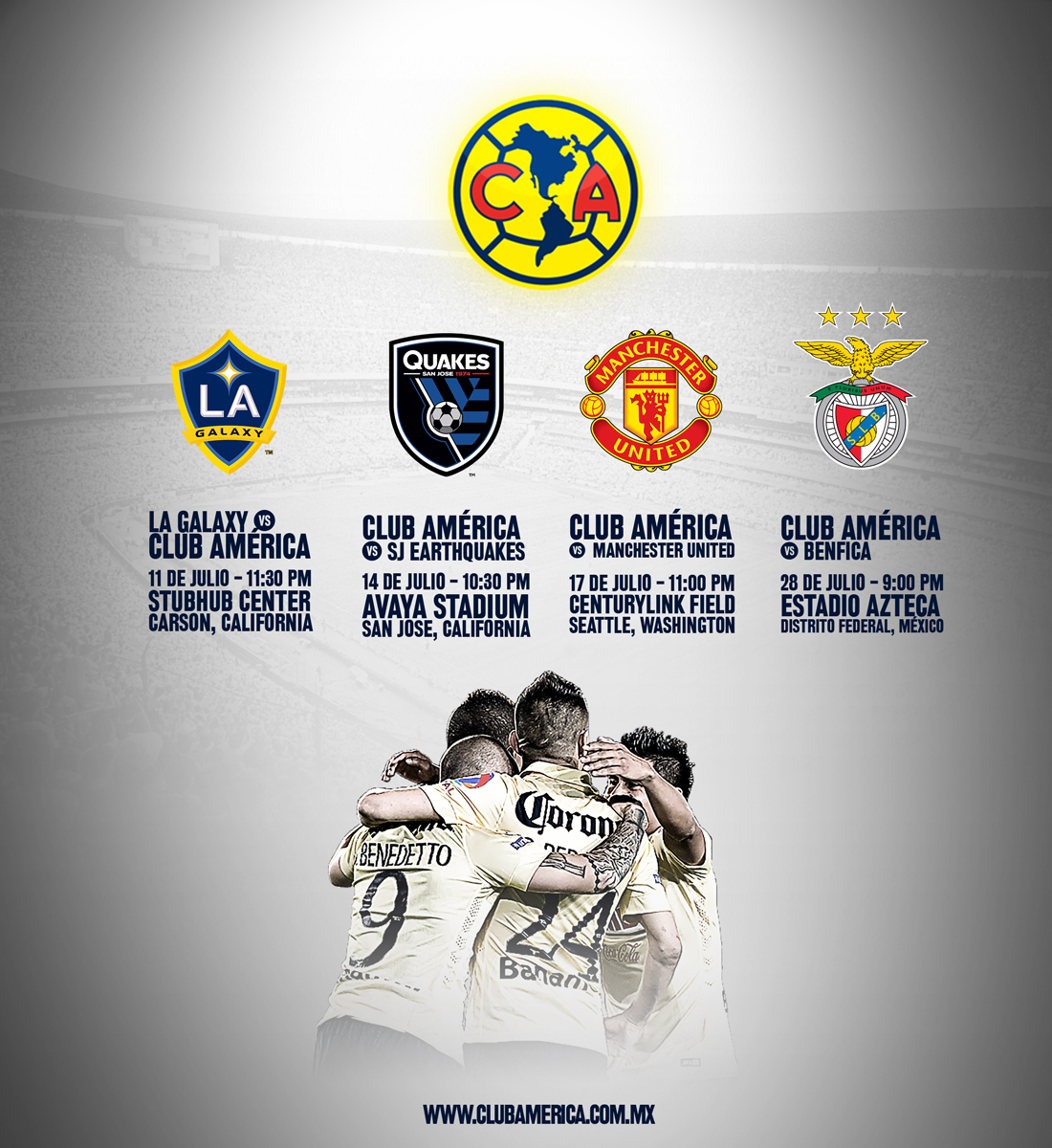 Calendario_Pretemporada * Club América Sitio Oficial