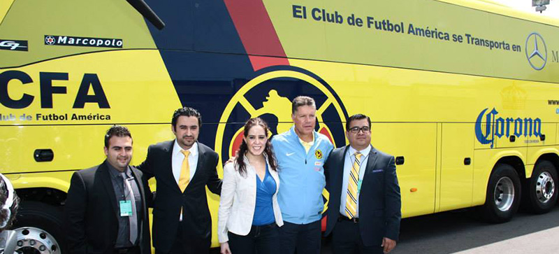 Las Águilas estrenan autobús * Club América - Sitio Oficial