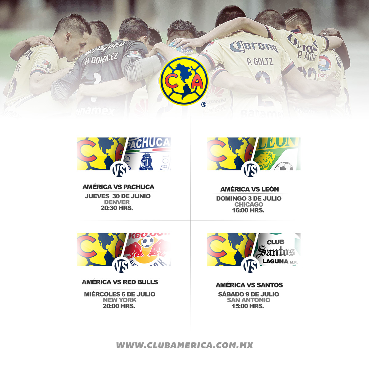 Pretemporada (1) * Club América - Sitio Oficial